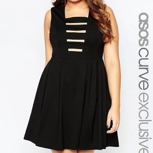 ASOS Curve Skater Dress Ladder Cut Out